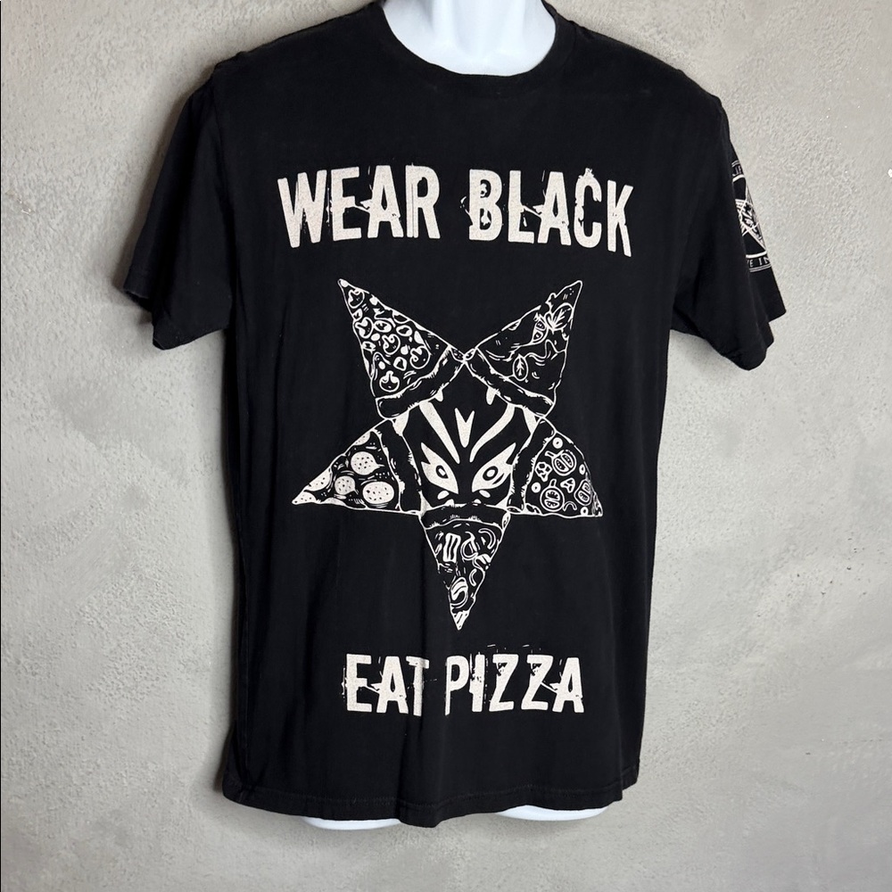 Black Graphic Tee with Bold Print